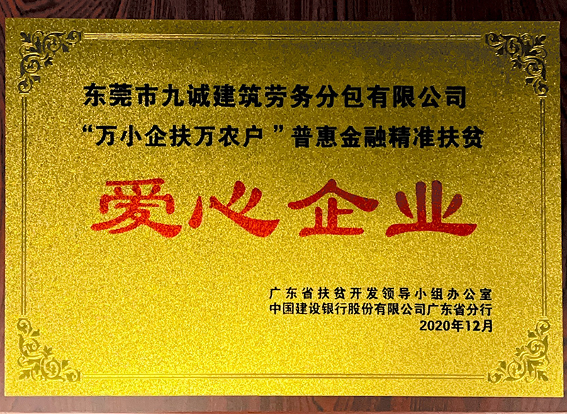 爱心企业2020